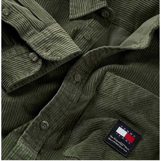 Tommy Jeans Ανδρικό Πουκάμισο Overshirt Κοτλέ Corduroy Relaxed Fit DM0DM19660-M12 (Χακί)